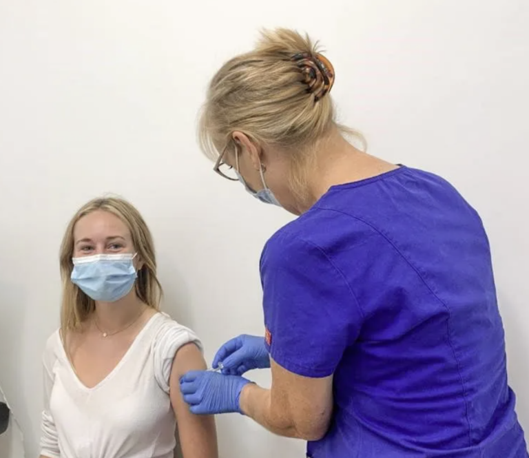 Nurse Susan, registered nurse, with a patient