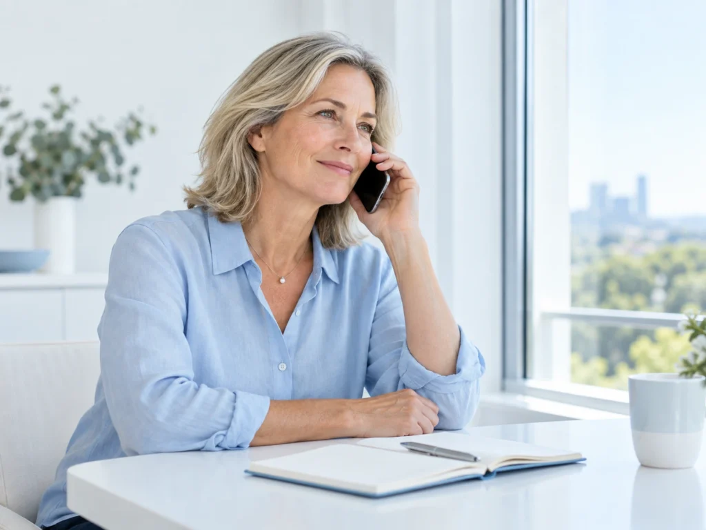Patient speaking with a doctor by telephone