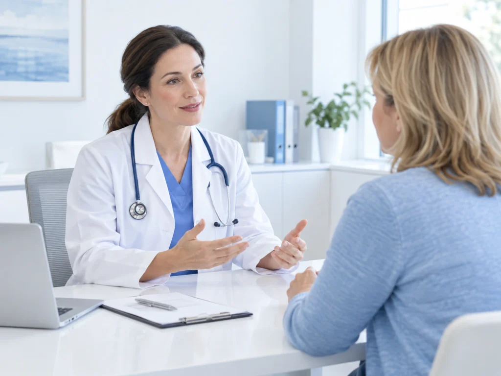 Doctor discussing weight treatment options with a patient