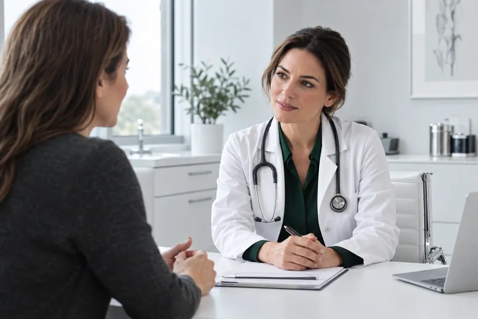 Doctor listening carefully to a patient