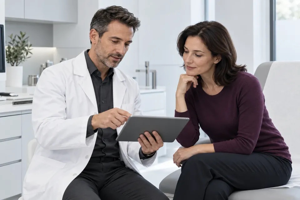 Doctor explaining the next step to a patient